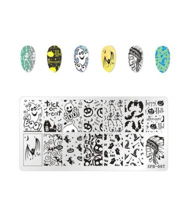 FRCOLOR 4Pcs Nail Stamping Plate Set - Halloween & Christmas Nail Art Templates Scrapers & Stamps for DIY Nail Art - Buy Online on GoSupps.com
