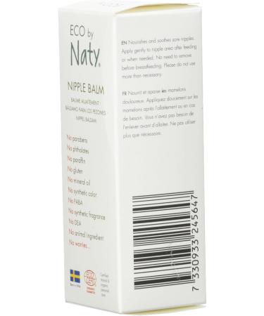 Eco by Naty Nipple Ointment - Organic Certified Hypoallergenic Balm with Vegetable Extracts - 30ml - Buy Online on GoSupps.com