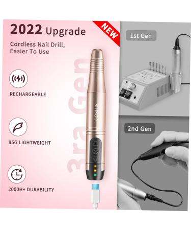 Ipetboom Golden Nail Polisher Nail Files Nail Art Kit Nail Kits Electric Nail File Kit Nail Salon Supplies Nail Drill Automatic Nail File Nail Shaper Plastic Miss Manicure Trimmer - Buy Online on GoSupps.com