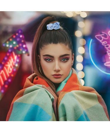 Didder Velvet Hair Ties - Sky Blue - 20 Pieces - Soft Durable & Stylish Hair Accessories for All Hair Types - Buy Online on GoSupps.com