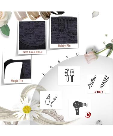 Easyouth Real Hair Black Ponytail Extensions 14 Inch Jet Black 70g - Wrap Around Human Hair Ponytail Extension - Buy Online on GoSupps.com