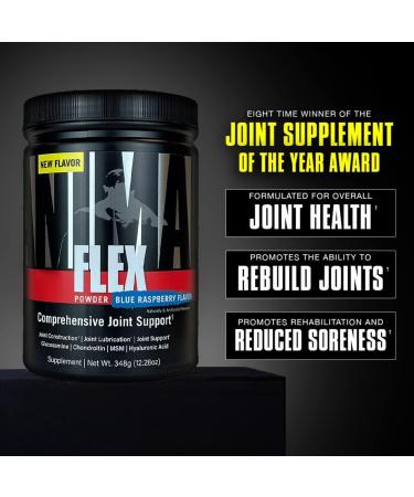 Animal Flex Powder: Complete Joint Support Supplement with Collagen, Turmeric, Glucosamine & Chondroitin - 30 Scoops Blue Raspberry - Buy Online on GoSupps.com