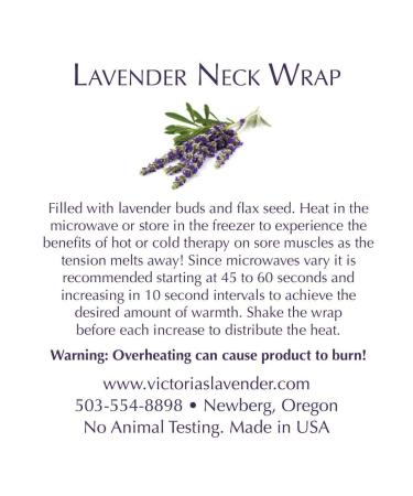 Victoria's Lavender Luxury Aromatherapy Neck Wrap and Eye Mask Set - Organic Lavender and Flax Seed for Hot/Cold Therapy - Lavender Gift Set - Buy Online on GoSupps.com