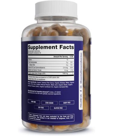 Zero-Sugar ACV Apple Cider Vinegar Gummies | 60 Count Vegan Gummies with Folic Acid and Vitamin B12 - Buy Online on GoSupps.com