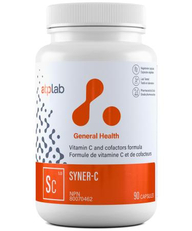 ATP LAB | Syner-C 90 caps | Syner-C The Ultra-Potent chelated Vitamin C Formula Combined with quercetin for Optimal Immunity.