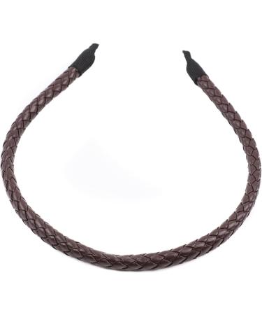  Mytoptrendz Braided Faux-Leather Headband All-Over Plaited Design Narrow Alices Hair Band Girls Women Trendy Hair Accessorie ((Dark Brown) - Buy Online on GoSupps.com