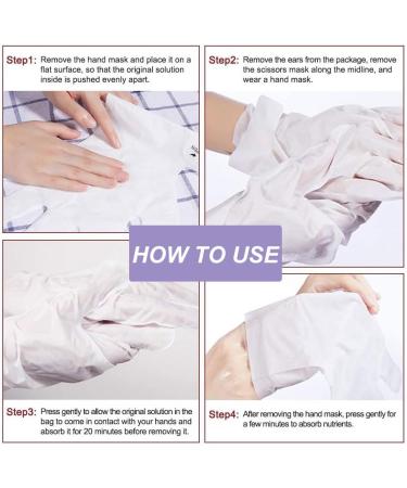 5 Pairs Hands Moisturizing Gloves Hand Skin Repair Renew Mask w/Infused Collagen Moisture Enhancing Gloves for Dry Aging Cracked Hands (Lavender) - Buy Online on GoSupps.com