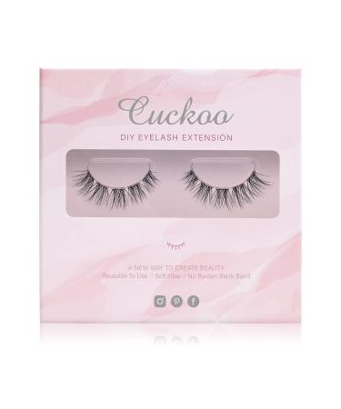 Cuckoo DIY Eyelash Extension Individual Lash 3 Pairs Clusters Volume Lashes Set, Wispies 3D Effect Glue Bonded Band Individual Lashes, Natural Look & Comfortable False Eyelashes Extension 3 Pairs-Cuckoo T22