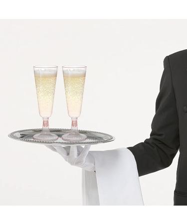 Hedume 70 Pack Pink Champagne Flutes - 5oz Disposable Plastic Wine Glasses for Wedding, Party, Valentine's Day - 2-Piece Disposable Champagne Glasses - Buy Online on GoSupps.com