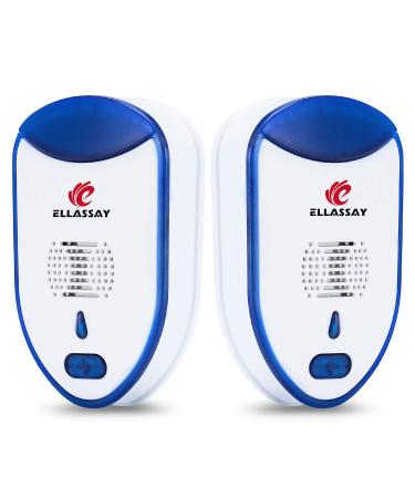 ELLASSAY Ultrasonic Pest Repeller 2 Packs Pest Control Electronic Plug in Indoor Pest Repellent