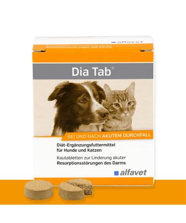 Alfavet Dia Tab |6 x 5.5g |Supplementary feed for dogs and cats in the event of diarrhea |Can help reduce diarrhea in dogs and cats |Ideal for 6 x 5.5 g single on the go - Buy Online on GoSupps.com