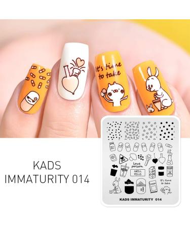 KADS Cute Rabbit Nail Art Stamping Plate - Manicure Template for Unique Nail Designs - Buy Online on GoSupps.com