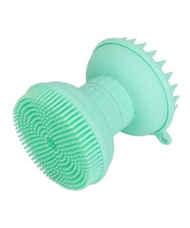 Dual Head Facial Cleansing Brush Silicone Ergonomic Scalp Scrubber Exfoliator for Skin Hair Cleansing Head Massage