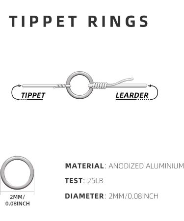 SF Lightweight Tippet Rings - 2mm 25LB Nickel - Fly Fishing Trout Line Connectors - 10 Pack - Buy Online on GoSupps.com