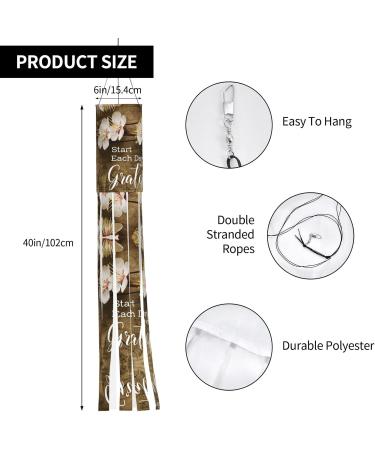 Inspirational Quotes Halloween Windsock Ghost Flag 40" Halloween Outdoor Hanging Decorations Garden Window Yard Decor - Buy Online on GoSupps.com