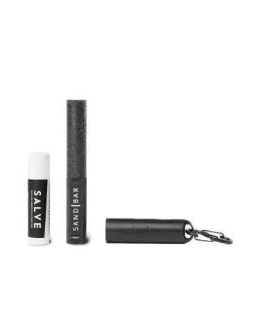 SandBar Quickie Callus File - The Ultimate Callus Tool for Hands - Includes Salve Black-Matte