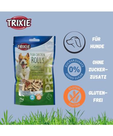 Trixie Premio Dog Chicken Rolls 75g - Gluten-Free Grain-Free Treats | Premium Training Rewards for Dogs - Buy Online on GoSupps.com