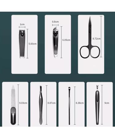 Nail Clippers Set Nail Clipper Nail Clipper Set Ear Scoop Nail Clippers Household Finger Clippers Nail Trimming Tools Nail Care kit(Black) - Buy Online on GoSupps.com