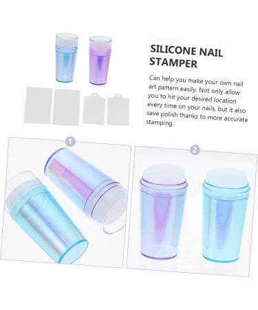 DOITOOL 4 Sets Nail Stamp Nail Art Accessories Professional Nail Stencils Kit Clear Stamps Jelly Nail Art Stamper Silicone Stamps Glitter Outfit Silicone Gel Scraper Set Girl Silica Gel - Buy Online on GoSupps.com