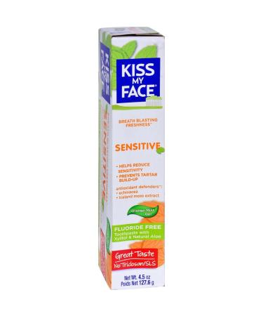 Kiss My Face Sensitive Toothpaste, 4.5 oz - Fluoride Free (Pack of 2) - Buy Online on GoSupps.com