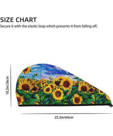 Hair Towel Wrap for Quick Drying - Sunflower Button Towel Turban | Soft & Absorbent - Buy Online on GoSupps.com