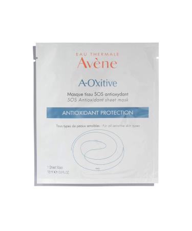 Eau Thermale Av ne A-oxitive Sos Antioxidant Sheet Mask  Vitamin C & E  Hyaluronic Acid  Free Radical Protection Single