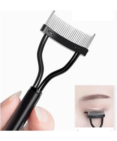 Buy 1PC Metal Eyelash Curler & Lash Separator - Foldable Brush for Perfect Curl | Black Beauty Makeup Tool - Buy Online on GoSupps.com