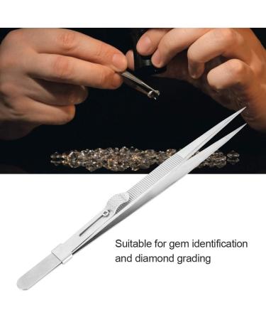 Adjustable Anti-Slip Stainless Steel Jewelry Tweezers | Precision Jewelry Making Tool - Buy Online on GoSupps.com