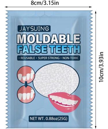 Fake Teeth for Missing Teeth - Temporary Tooth Repair Kit for Filling The Missing Broken Tooth and Gaps | Do It Yourself Thermal Fitting Beads for Vampire Dentures Moldable False Teeth - Buy Online on GoSupps.com