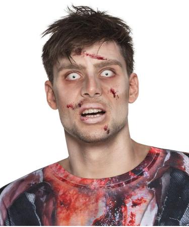 Eyecatcher White Zombie M02 Colored Contact Lenses - 3-Month Wear 14.5mm for Halloween Cosplay & Ghostly Looks - Buy Online on GoSupps.com