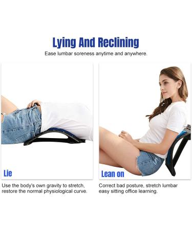 Blue Lumbar Support Back Massager Stretcher for Spine Pain Relief - Buy Online on GoSupps.com