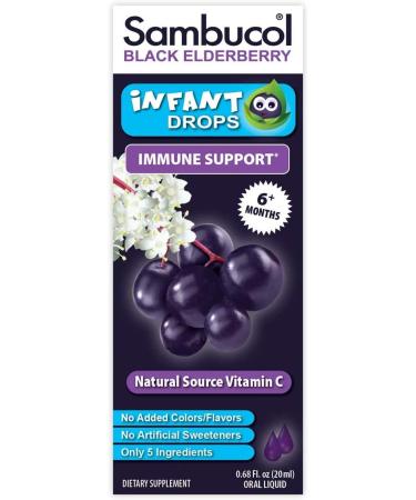 Sambucol Black Elderberry Infant Drops for 6+ Months | 0.68 fl oz (20 ml) - Buy Online on GoSupps.com