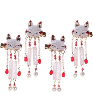 LALAFINA 4 Pieces Chinese Hair Clip Tassel Flower Tierclips Hair Clips Cute Hair Pins Hanfu Hair Accessories for Girls Teenagers Children Toddlers - Buy Online on GoSupps.com