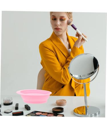 Mipcase 2pcs Cleaning Pad Makeup Brush Scrubber Bowl Beauty Tools Cleaning Scrubber Makeup Brush Scrubber Mat Silicone Makeup Brush Scrubber Folding Tool Cleaner Pink Silica Gel Cosmetic - Buy Online on GoSupps.com