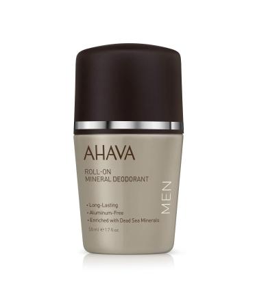 AHAVA 50 ml Roll-On Men s Mineral Deodorant  1.7 Fl Oz