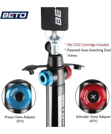 Mini Bike Pump with CO2 Inflator - Dual Mode Hand Pump - Portable Tire Pump for Presta/Schrader Valves (Style A) - Buy Online on GoSupps.com