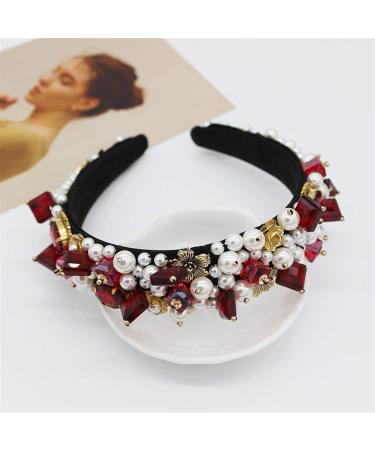 Shop Luxury Baroque Crystal Beaded Headband - Wild Iron Flower Hair Hoops for Dance Parties | Famousgoods - Buy Online on GoSupps.com
