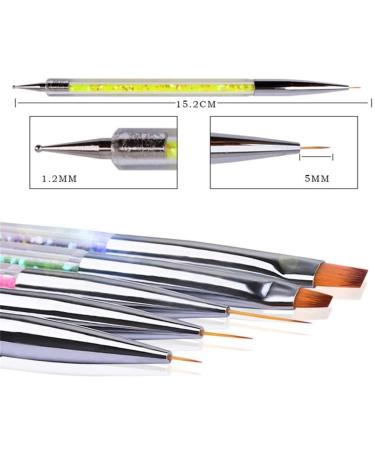 Gracelaza 5pcs Nail Art Brush Set - Precision Paint Pens for UV Gel & Acrylic - Ideal for Nail Designs - Buy Online on GoSupps.com