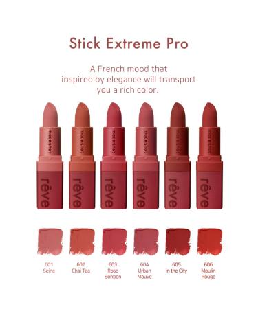 Reve De Paris Stick Extreme Pro Velvet to Matte Lipstick - Elegant Mood (603 Rose Bonbon) - Buy Online on GoSupps.com