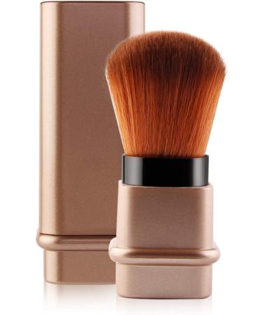 Vtrem 2 Colors Retractable Kabuki Brush Travel Foundation Brush Small Soft Face Powder Brush Blush Makeup Brushes for Blending Liquid Cream or Flawless Powder Cosmetics Light Gold/Silver - Buy Online on GoSupps.com