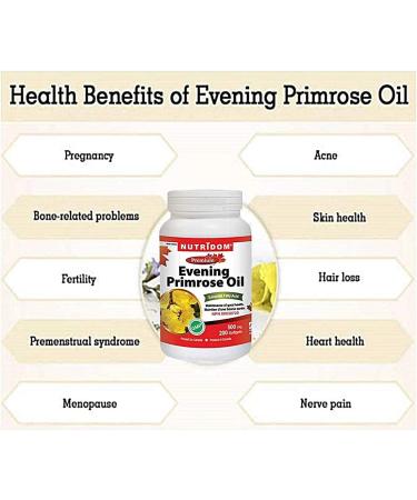 Nutridom Evening Primrose Oil 500mg 200 Softgels | Omega-6 & GLA Supplement - Buy Online on GoSupps.com