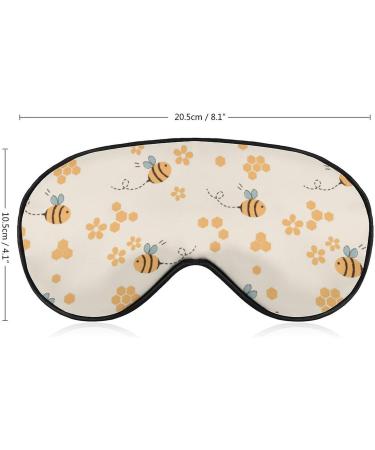 Light-Blocking Sleep Mask - Flower Beehive Cartoon Bee Eye Mask for Women | Comfortable Adjustable Blindfold - Buy Online on GoSupps.com
