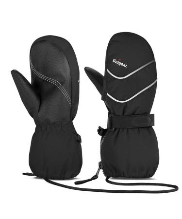 Unigear Kinder Ski gloves F ustlings waterproof and windproof snow-fist gloves breathable thermo warm winter gloves for boys and girls from 2 to 8 years black - Buy Online on GoSupps.com