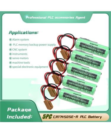 Buy 5PCS 3V CR17450SE-R PLC Battery for FANUC - 2500mAh Power Plug Included Fast International Shipping - Buy Online on GoSupps.com