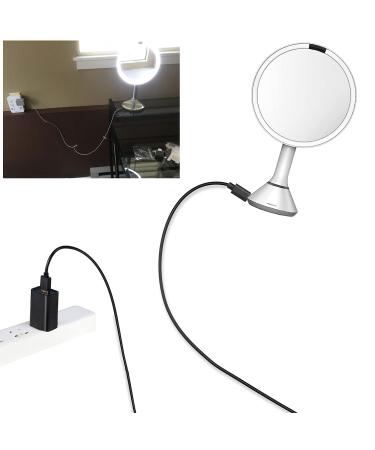 Rahhaze Micro USB Charging Cable for Simplehuman Mirror 5 8 Round Lighted Makeup Mirror - 5FT Black - Buy Online on GoSupps.com