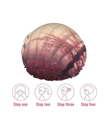 Foggy Forest Jungle Waterproof Shower Cap - One Size Fits All - Perfect for Women with All Hair Types - Buy Online on GoSupps.com