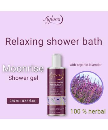 Moonrise Relaxing Shower Gel with Organic Lavender - 250ml | Soothing Natural Skincare for All Skin Types | International Shipping Available - Buy Online on GoSupps.com