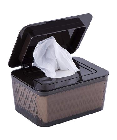 Wet wiper box baby wet wing box with lid storage box for wet wipes reusable refillable wet wipes box portable travel cloths donor wiping bags for children brown