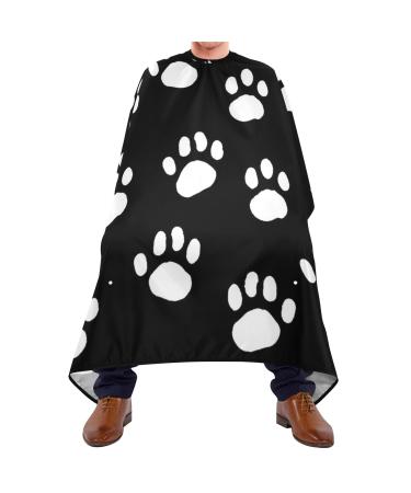 Waterproof Barber Cape -Dog's Paw 2 Cheetah Haircut Bib for Men Unisex Hair Cutting Cape(8rp1a)