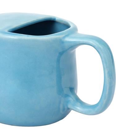 Spill-Proof Ceramic Neti Pot + 5 Neti Salt Sachets | Sky Blue | 250 ML - Buy Online on GoSupps.com
